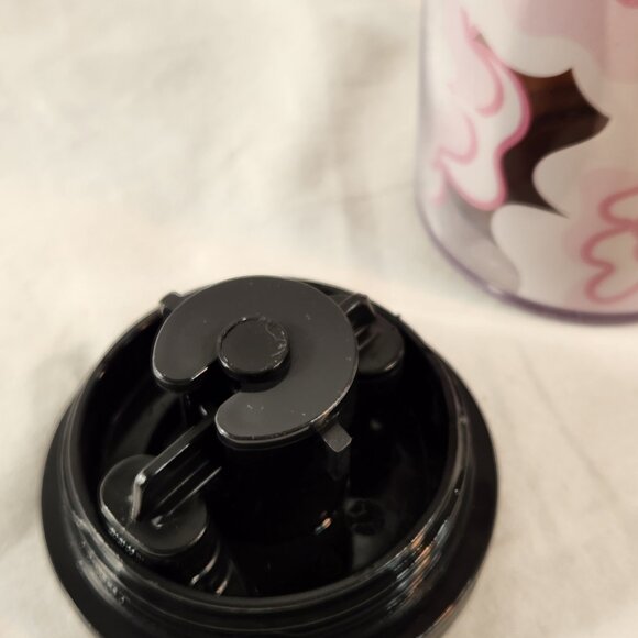 Starbucks Travel Tumbler Pink White Flower Twist Lid Tall Mug Cup 16 oz FastShip - Picture 9 of 13